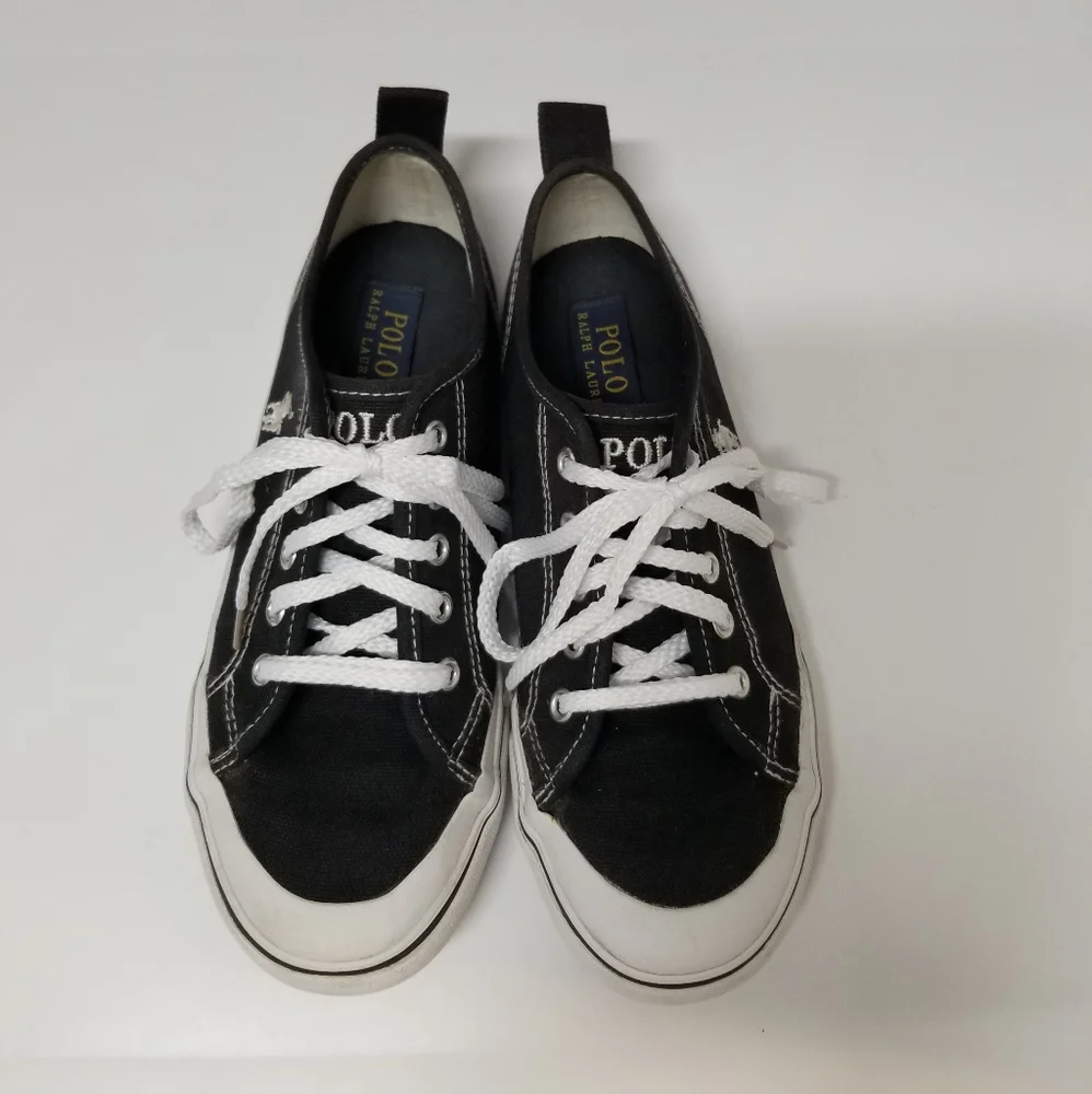 Polo Ralph Lauren CARLIN Low Top Sneaker Child 3 Black/white